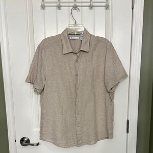 NWOT Cubavera Light Brown Casual Button Down Shirt
